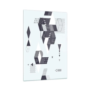 Schilderen op glas - In de ziel van een wiskundige - 70x100 cm