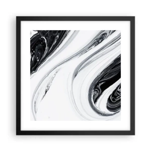 Poster in een zwarte lijst - Een combinatie van tegenstellingen - 40x40 cm