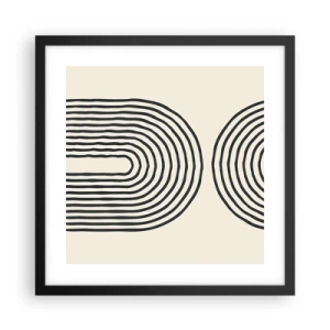 Poster in een zwarte lijst - In een ogenblik ... - 40x40 cm