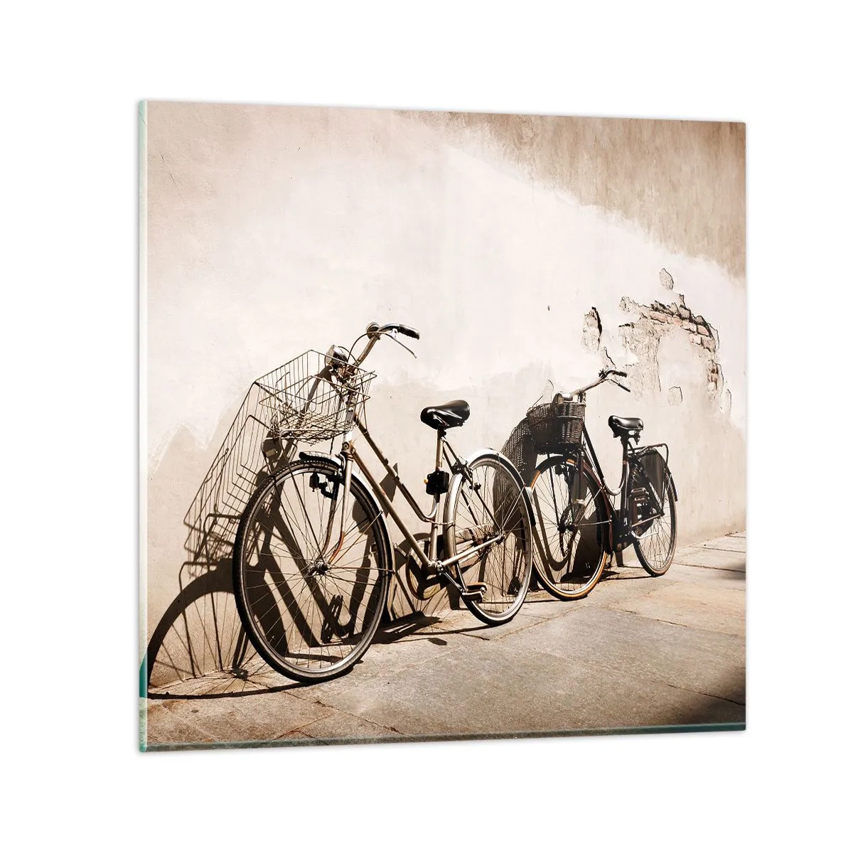 Schilderen op glas - De onvergetelijke charme uit het verleden - 70x70 cm