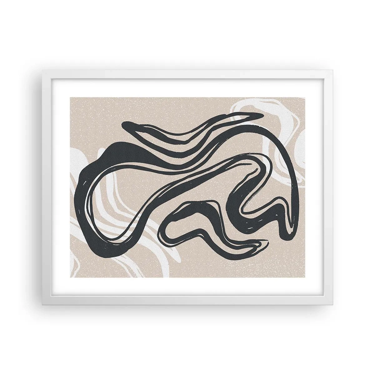 Poster in een witte lijst - Expressie vermenigvuldigd - 50x40 cm