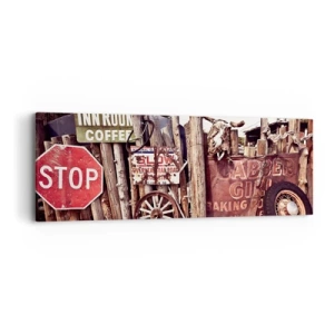 Schilderen op canvas - En de tijd is gestopt - 90x30 cm