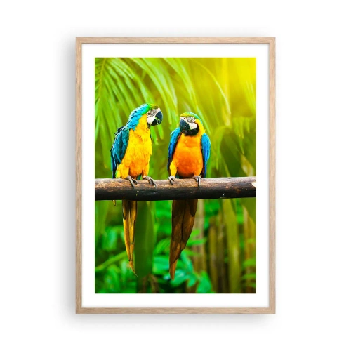 Een poster in een licht eiken lijst - En heb je gehoord dat ze...? - 50x70 cm