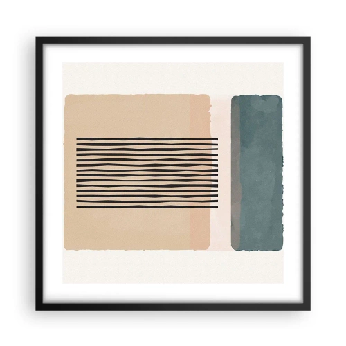 Poster in een zwarte lijst - Alles is oke - 50x50 cm