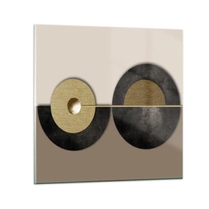 Schilderen op glas - Variaties rond de cirkel - 50x50 cm