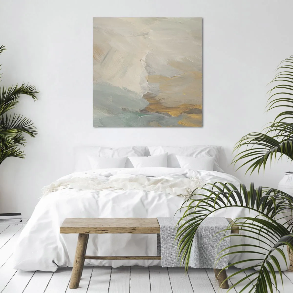 Schilderen op canvas - Abstractie – het land van zachtheid - 60x60 cm