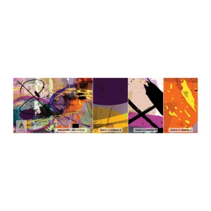 Fotobehang Monster Zelfklevend Deluxe Sticker - Je kunt rechtdoor of rondom - Abstractie, Deel, Modern patroon - 100x30 cm