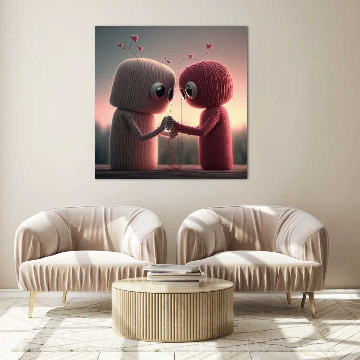 Schilderen op glas - Iedereen mag liefhebben - 70x70 cm
