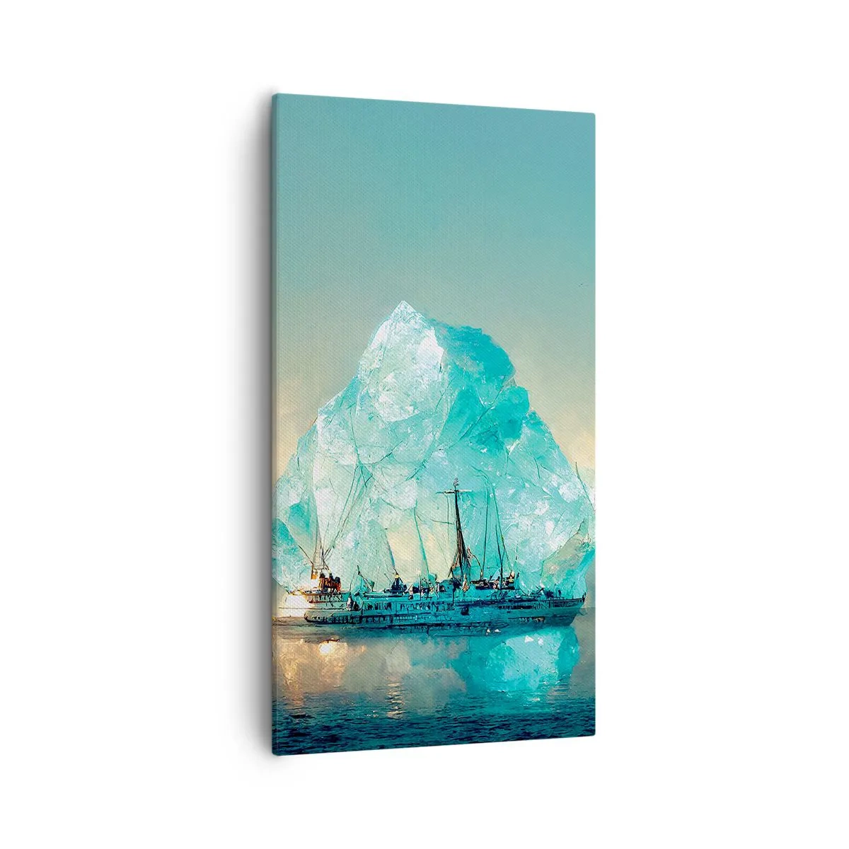 Schilderen op canvas - Arctische diamant - 55x100 cm