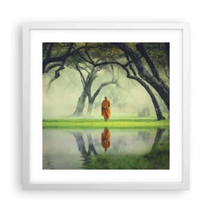 Poster in een witte lijst - Op weg naar verlichting - 40x40 cm