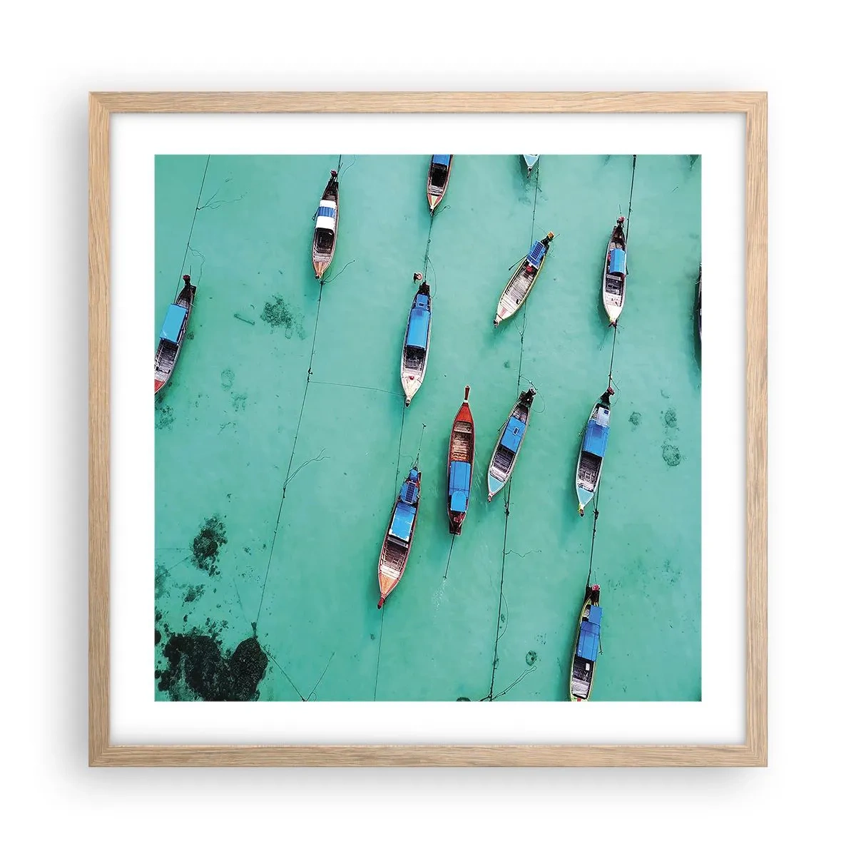 Een poster in een licht eiken lijst - In blijde verwachting - 50x50 cm