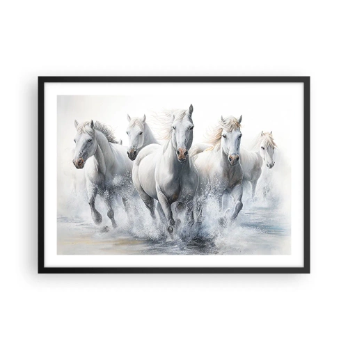Poster in een zwarte lijst - Witte magie - 70x50 cm