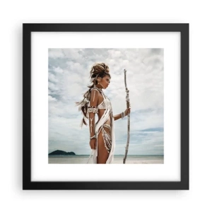 Poster in een zwarte lijst - Koningin van de tropen - 30x30 cm