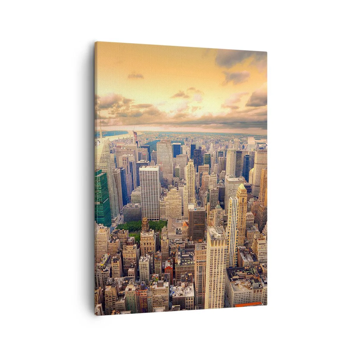Schilderen op canvas - Vergulde metropool - 50x70 cm