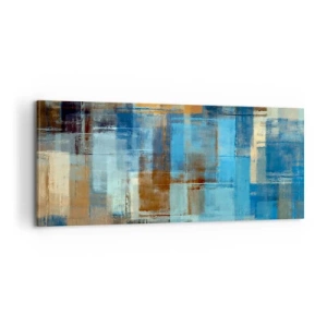 Schilderen op canvas - Door de blauwe sluier - 100x40 cm