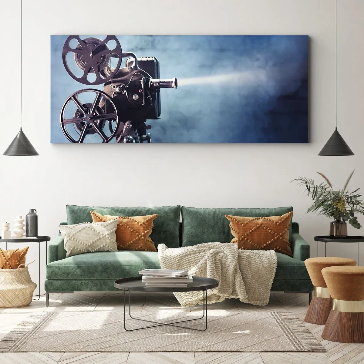 Schilderen op canvas - In de oude bioscoop - 100x40 cm