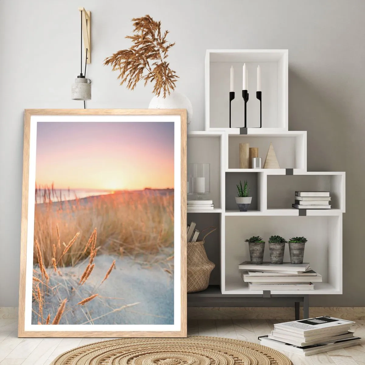 Een poster in een licht eiken lijst - Het Baltische slaapliedje - 61x91 cm