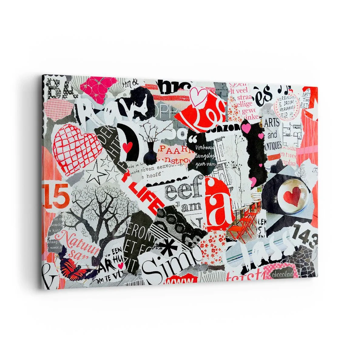 Schilderen op canvas - Hipster-collage - 120x80 cm