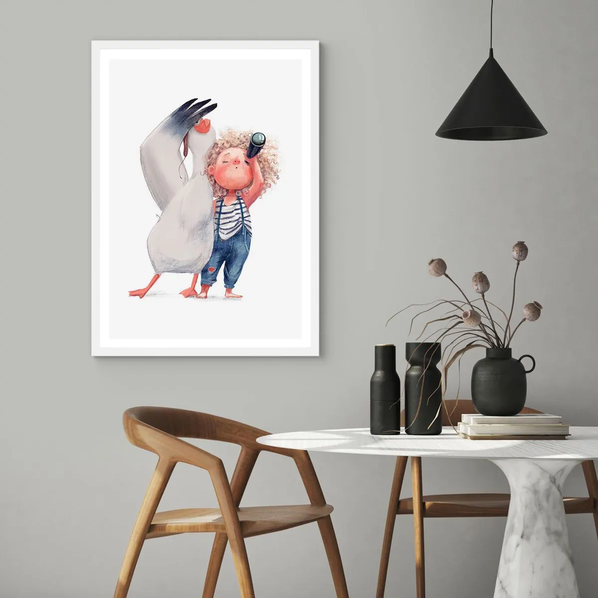Poster in een witte lijst - Een geweldige reisroute - 40x50 cm