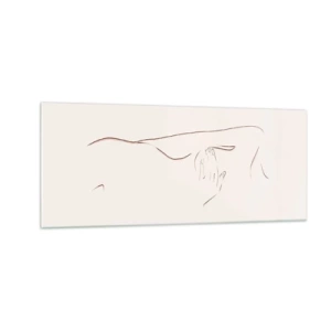 Schilderen op glas - De vorm van verlangen - 100x40 cm