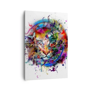 Schilderen op canvas - Het schuilt achter een regenboogsluier - 70x100 cm