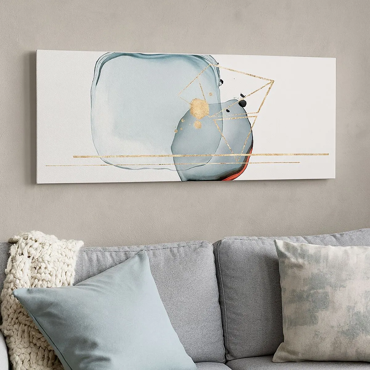 Schilderen op canvas - Een studie van druppels - 100x40 cm