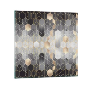 Schilderen op glas - Diamant samenstelling - 60x60 cm