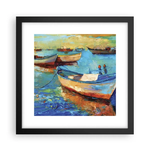 Poster in een zwarte lijst - In de zuidelijke baai - 30x30 cm