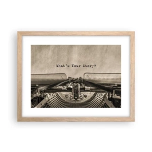 Een poster in een licht eiken lijst - Vertel het mee - 40x30 cm