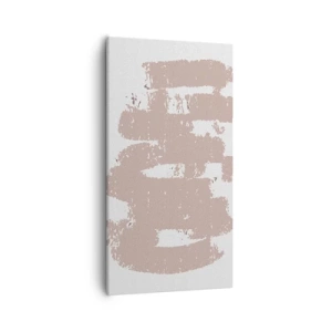 Schilderen op canvas - Abstractie in zachtroze - 55x100 cm