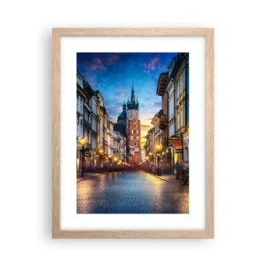 Een poster in een licht eiken lijst - Charme van Krakau - 30x40 cm