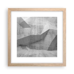 Een poster in een licht eiken lijst - Een echte uitdaging - 30x30 cm