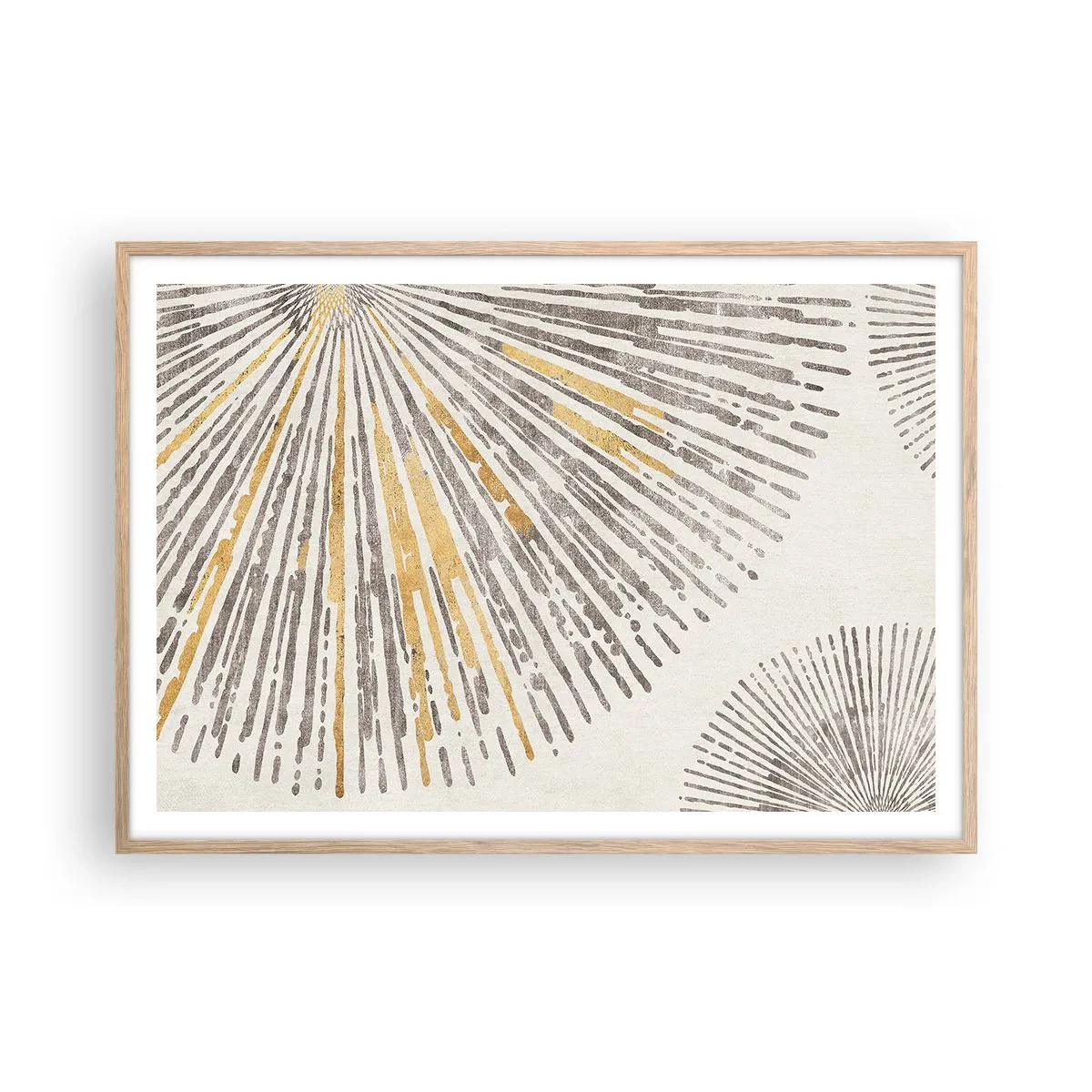 Een poster in een licht eiken lijst - De schoonheid van de straal - 100x70 cm