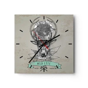 Wandklok - Klok - Sint Hubertus visie - 30x30 cm