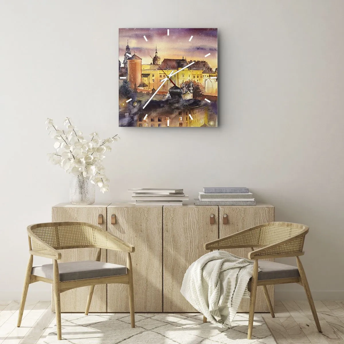 Wandklok - Klok - Geschiedenis en sprookje - 40x40 cm