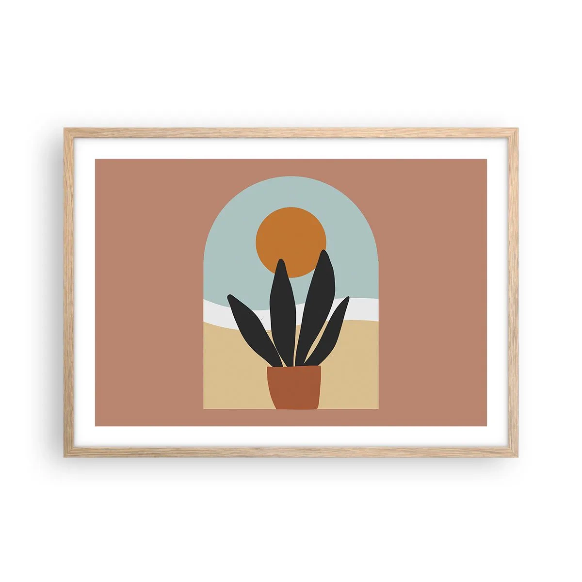 Een poster in een licht eiken lijst - Kleine geneugten - 70x50 cm