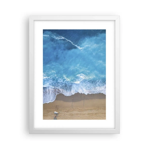 Poster in een witte lijst - De kracht van blauw - 30x40 cm