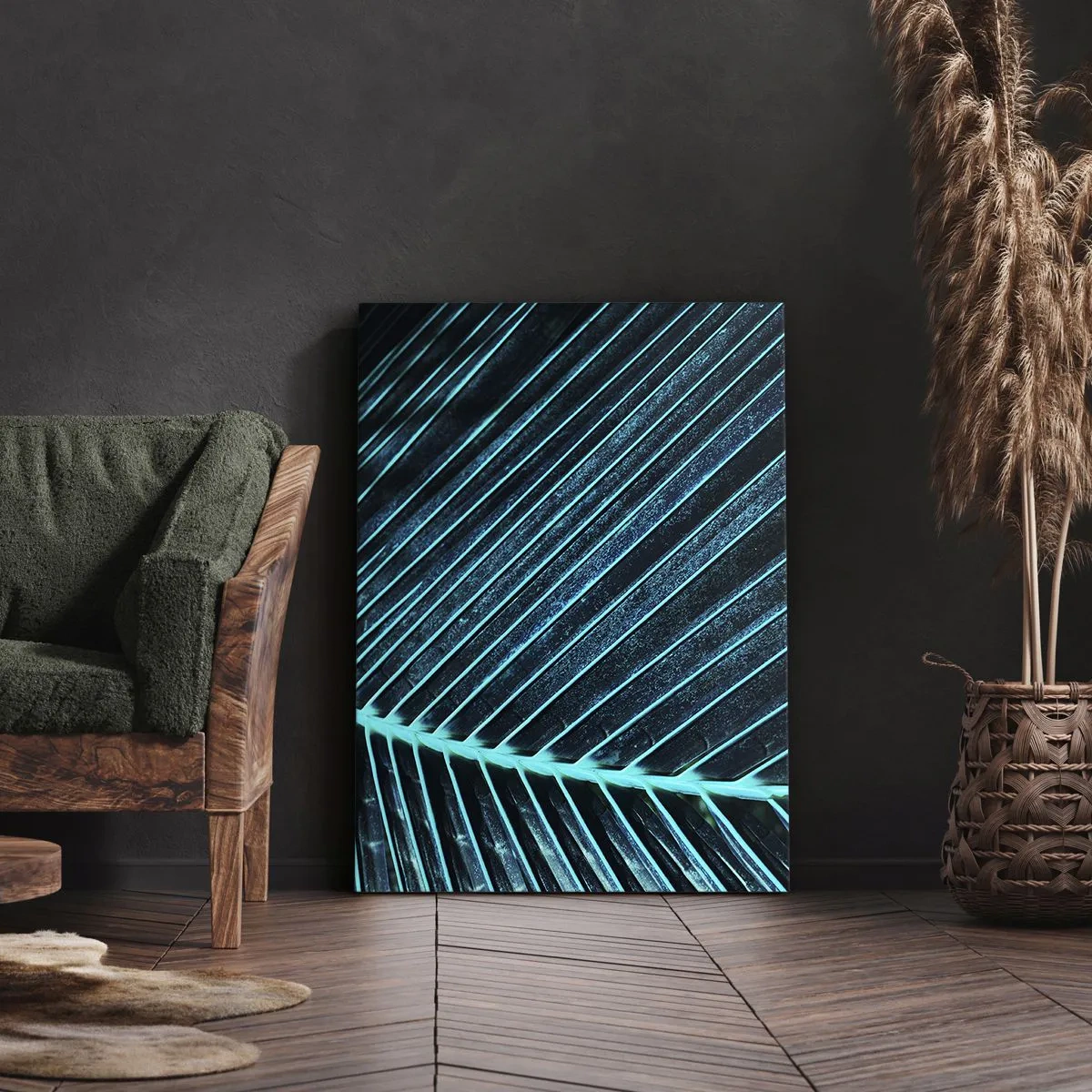 Schilderen op canvas - Groene textuur - 70x100 cm