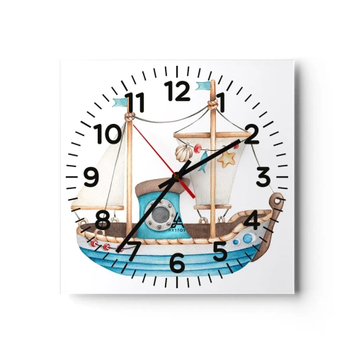 Wandklok - Klok - Ahoi, avontuur! - 40x40 cm