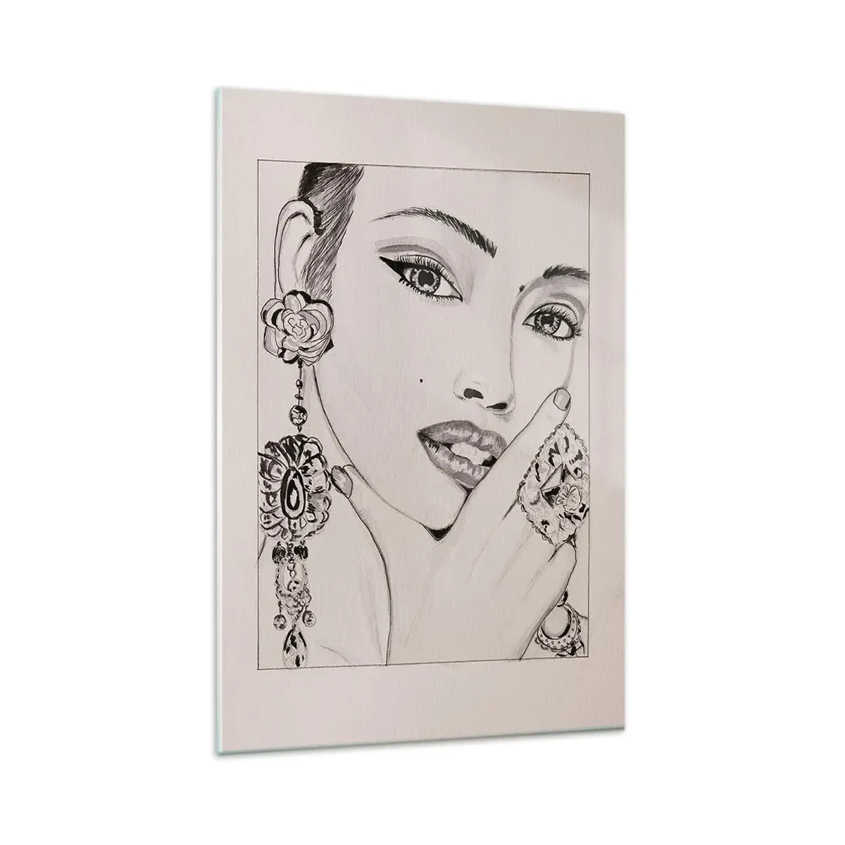 Schilderen op glas - Het mooiste juweeltje - 80x120 cm