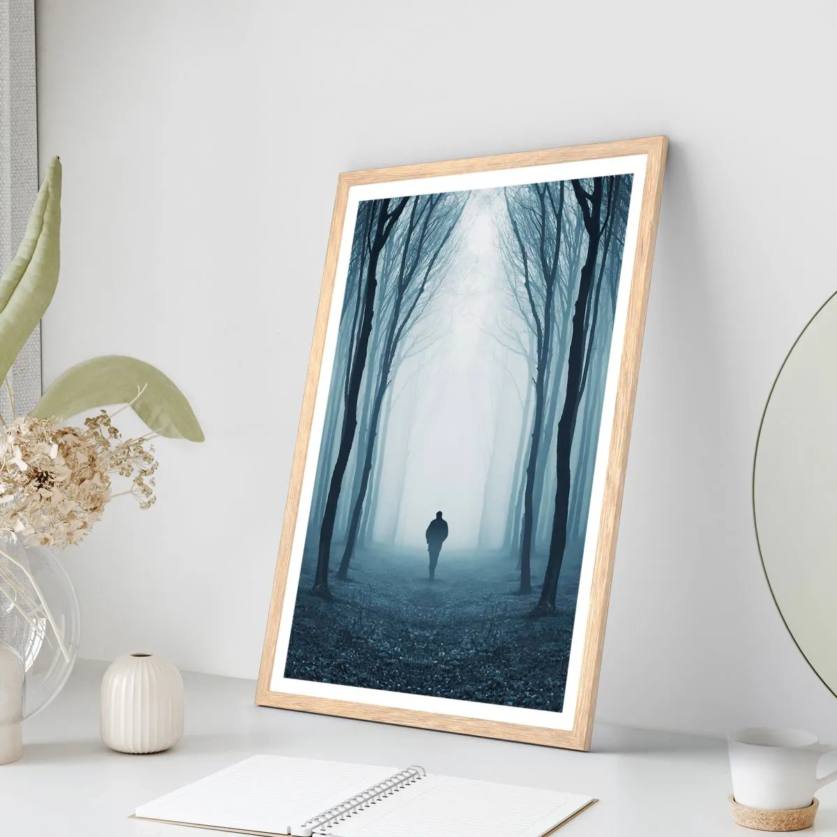 Een poster in een licht eiken lijst - En alles is eenvoudig en duidelijk - 30x40 cm