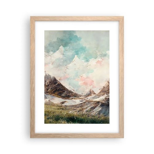 Een poster in een licht eiken lijst - Rotsbladen - 30x40 cm