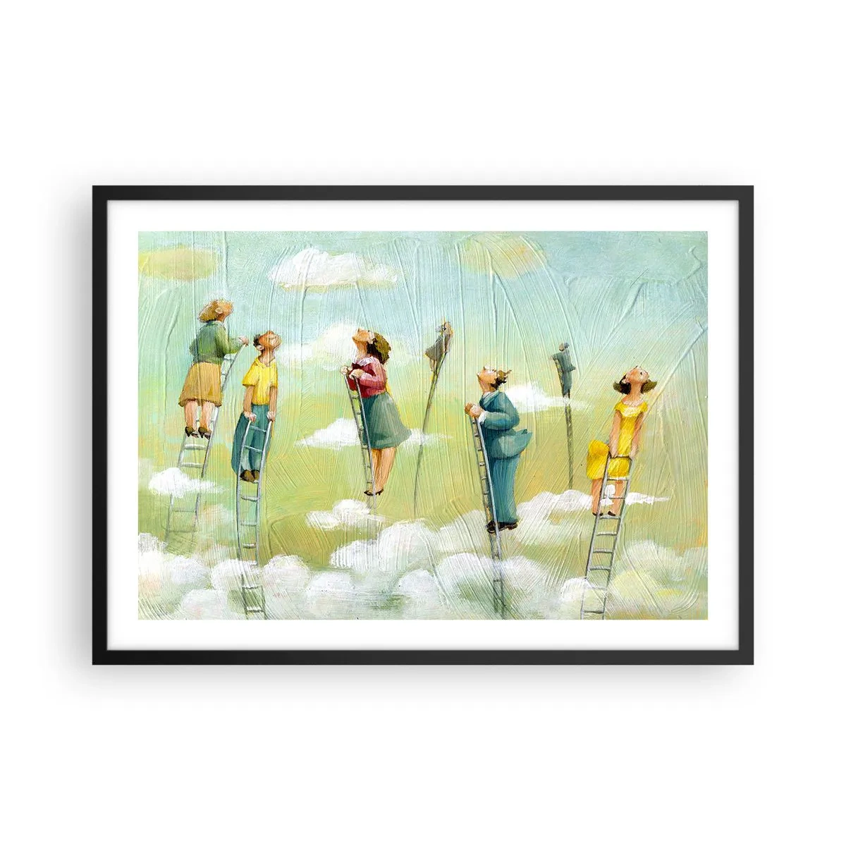 Poster in een zwarte lijst - Achter je droom - 70x50 cm