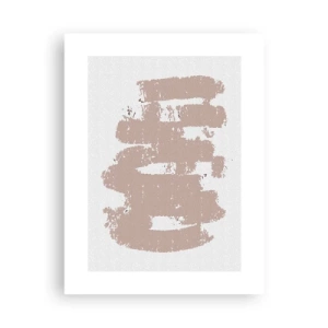 Poster - Abstractie in zachtroze - 30x40 cm