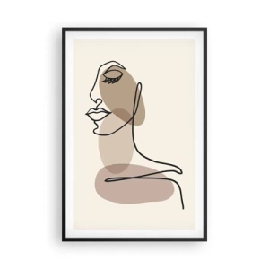 Poster in een zwarte lijst - Een bepaalde lijn van schoonheid - 61x91 cm