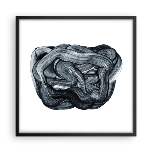 Poster in een zwarte lijst - Het is niet zo eenvoudig - 50x50 cm