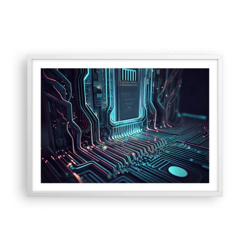 Poster in een witte lijst - Ik ben aan het denken… - 70x50 cm