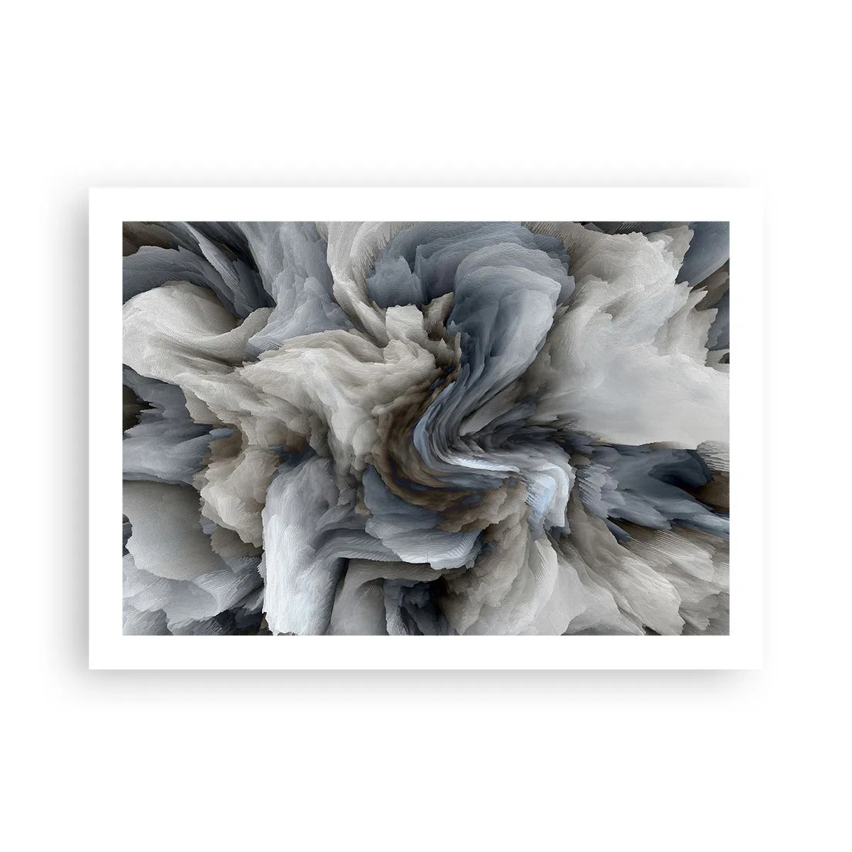 Poster - Steen en bloem - 70x50 cm