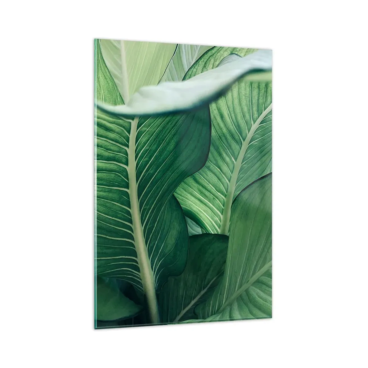 Schilderen op glas - Intens groen leven - 80x120 cm