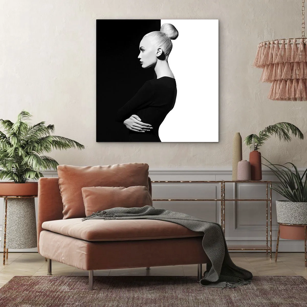 Schilderen op canvas - Gewoon een vrouw - 30x30 cm